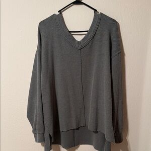 Aerie Gray Knit Sweater